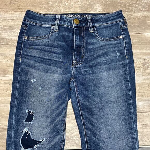 *American Eagle Outfitters Jeans Super Stretch High Rise Jegging Women’s Size 0 - Picture 3 of 6